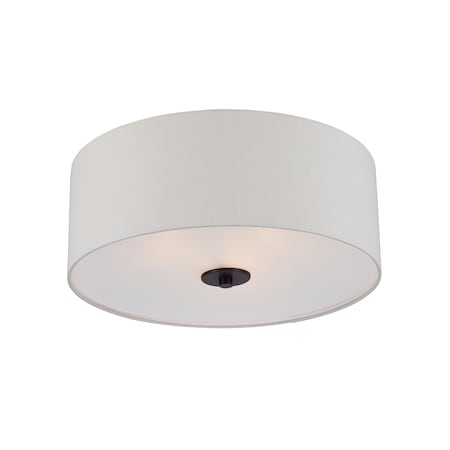 Maxim Lighting Bongo 3-Light 18" Wide Oil Rubbed Bronze Flush Mount Light 10010OMOI